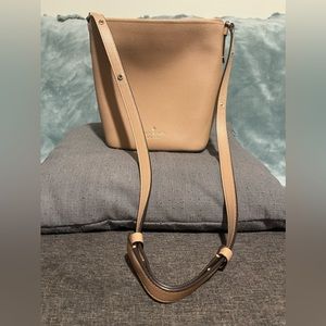 Kate Spade bucket bag. Leather tan color in great mint condition.